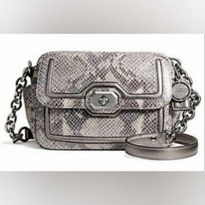 Coach, NWOT, Snakeskin, Turnlock, Camera Crossbody Bag